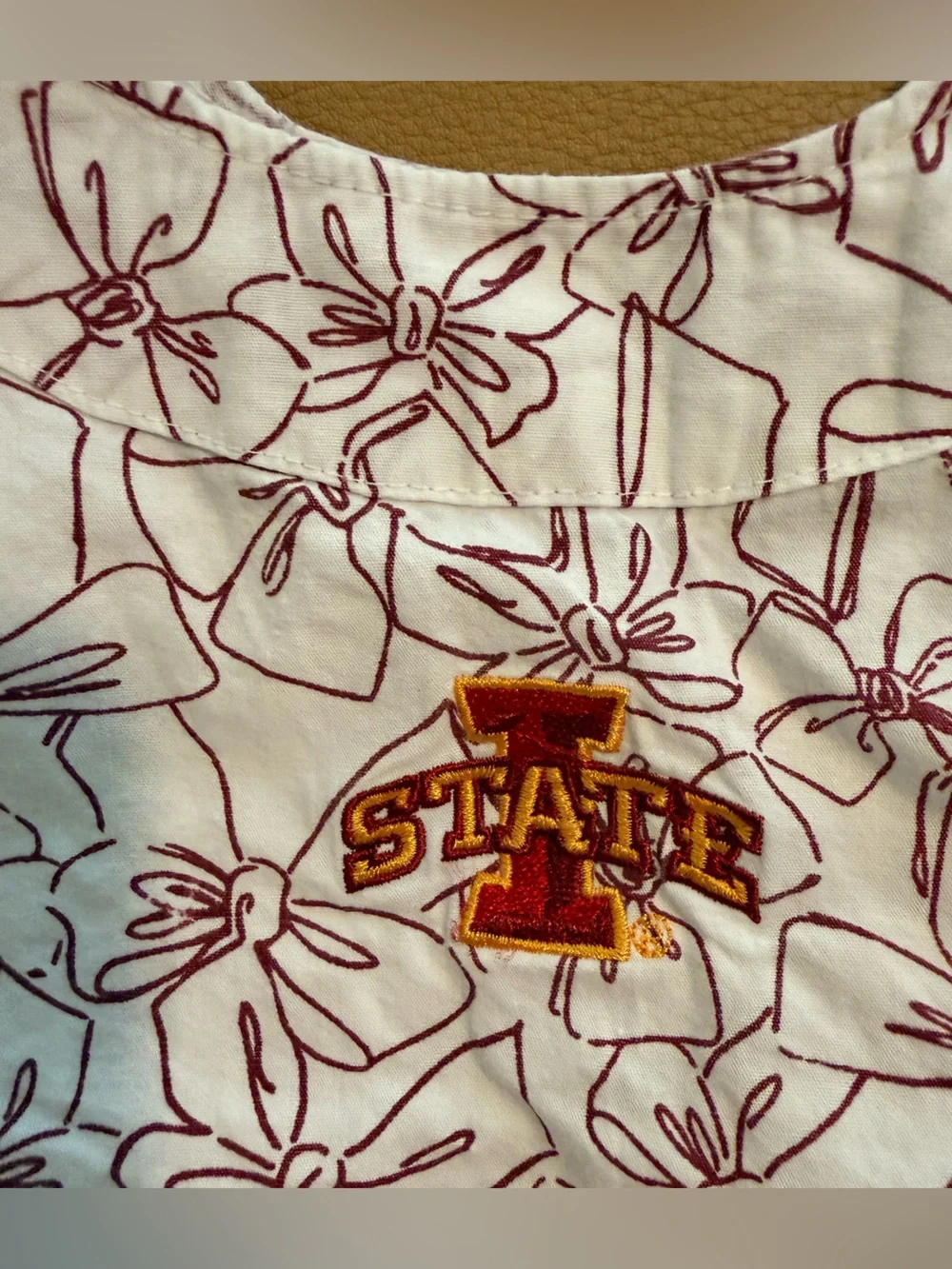 Iowa state university Rivalry Threads bow pattern Dress & Bloomer Set